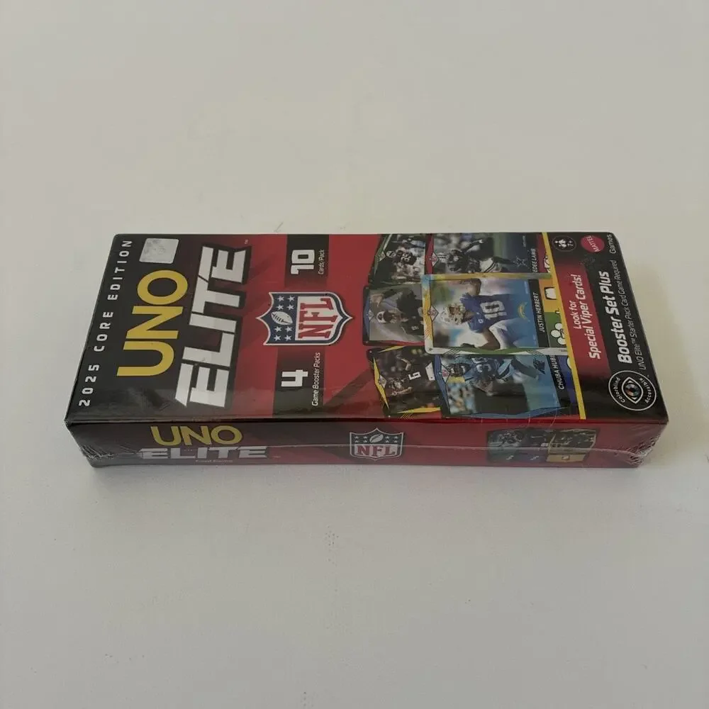 UNO Elite NFL 2025 Core Edition Booster Set Plus Cards SEALED BRAND NEW